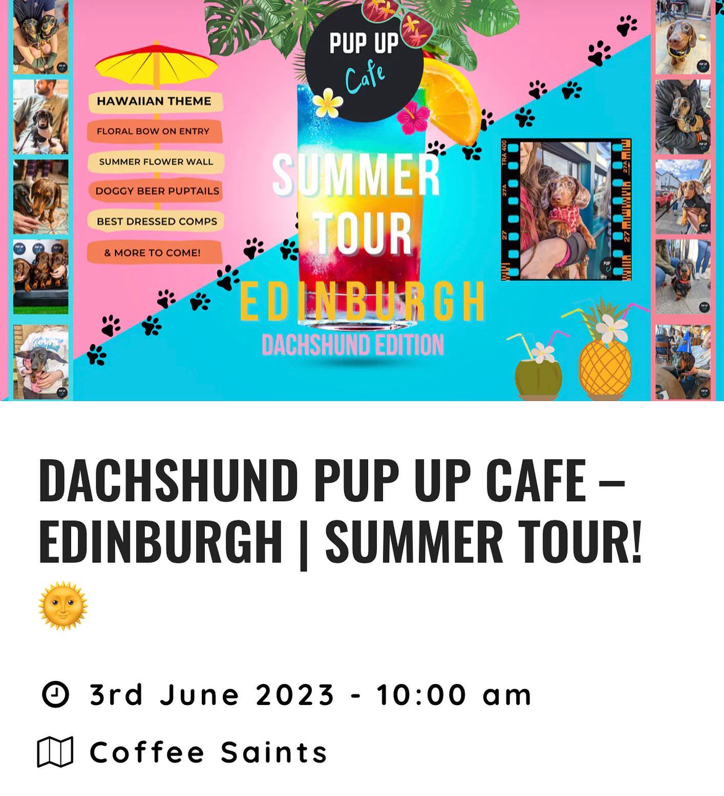 We are so excited to announce that we will be at the Pup Up Cafe in Edinburgh on Saturday 3rd June �