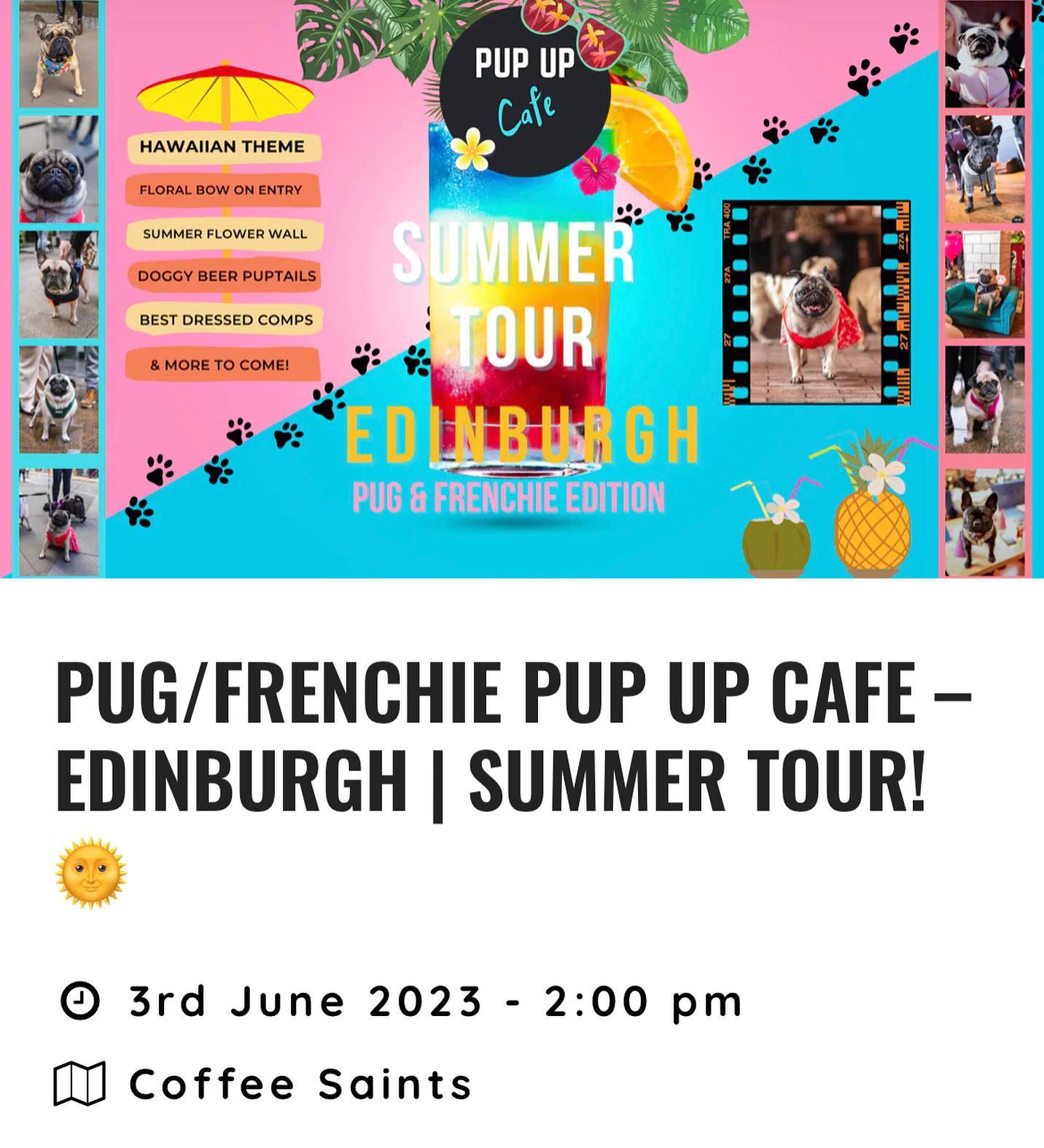 We are so excited to announce that we will be at the Pup Up Cafe in Edinburgh on Saturday 3rd June �