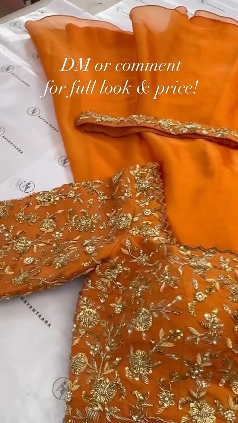 Wanna see the full look of this gorgeous drape ruffle saree? DM us or comment below and our team wil