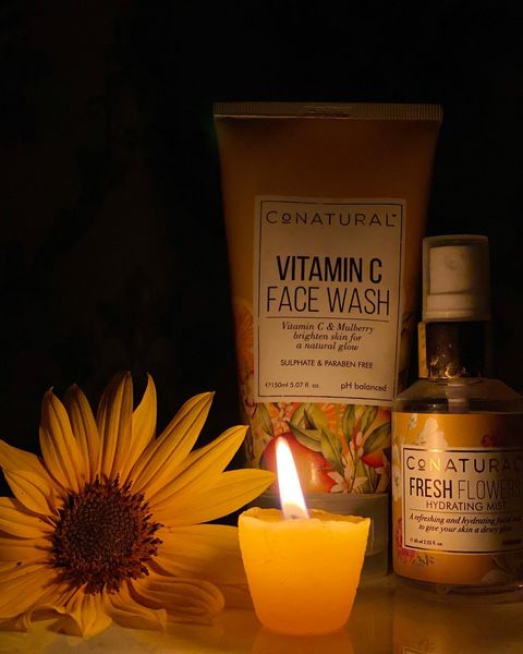 I got a good experience with this conatural vitamin c facewash and hydrating mist if u people wants 