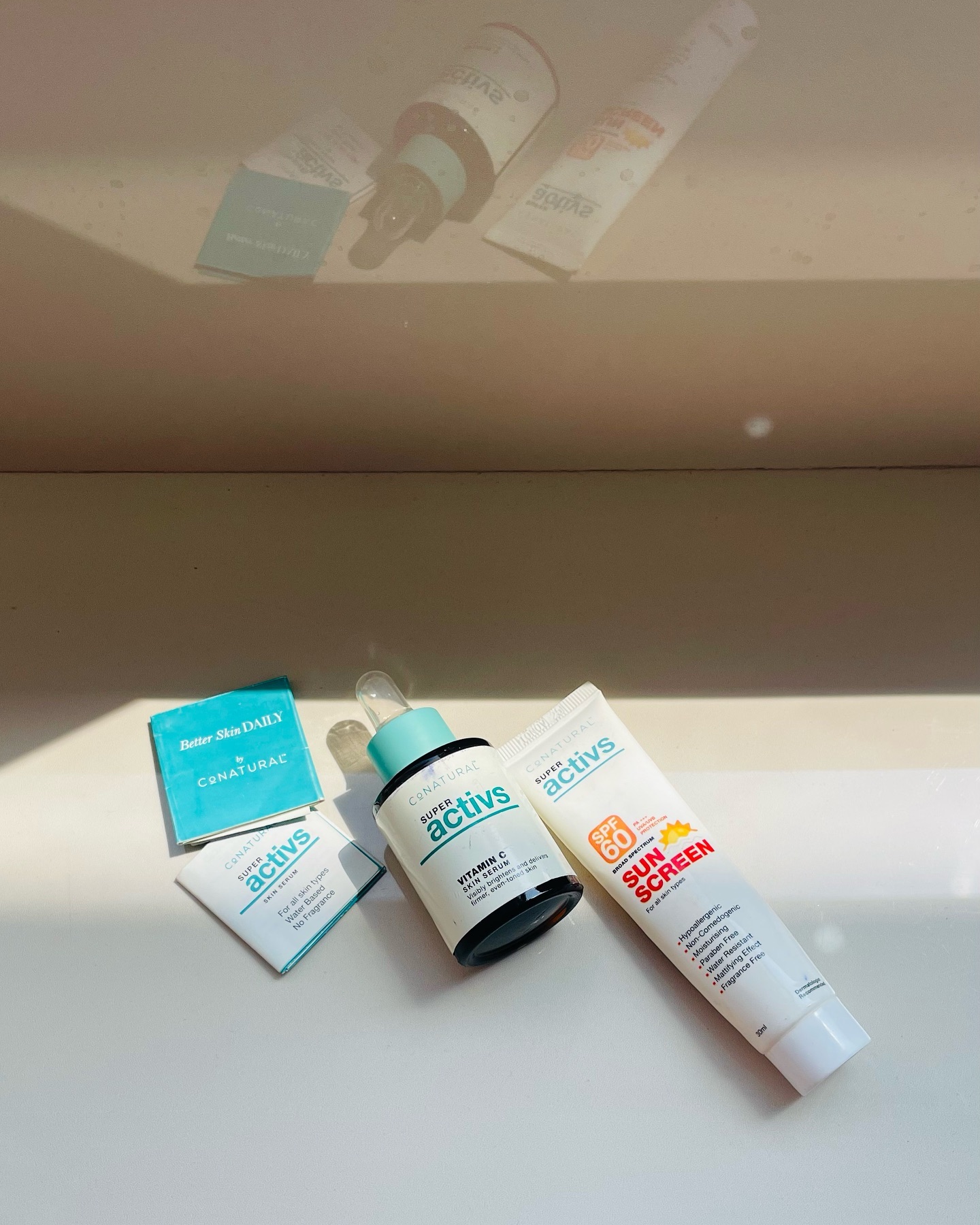 Loved these products from conatural 

[sunscreen,skincare, conatural,ugc content,serums]