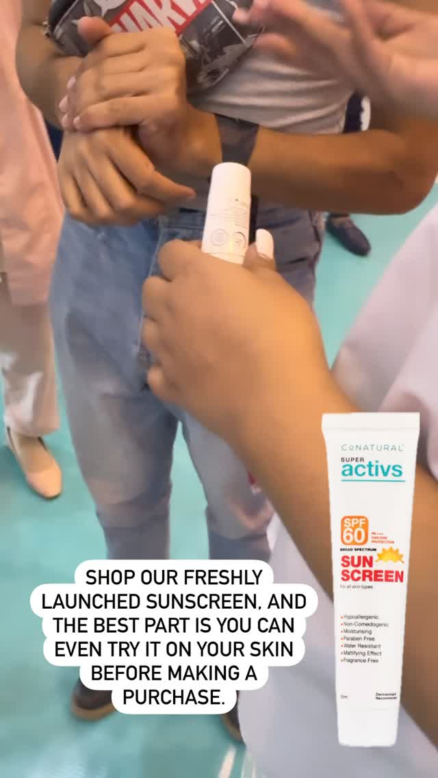SHOP OUR FRESHLY LAUNCHED SUNSCREEN, AND THE BEST PART IS YOU CAN EVEN TRY IT ON YOUR SKIN BEFORE MA