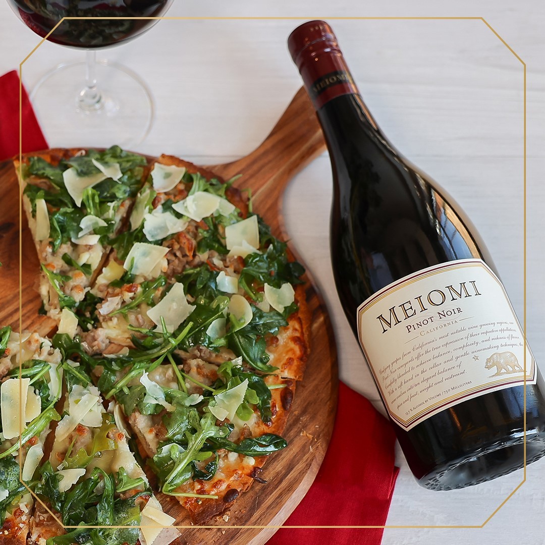 Tell us your perfect pairing. Weâ€™ll start: Meiomi Pinot and pizza.