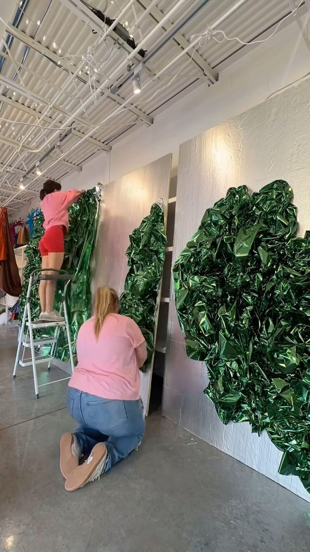 saturday in the studio creating something fun for an upcoming client installation ? stay tuned for t