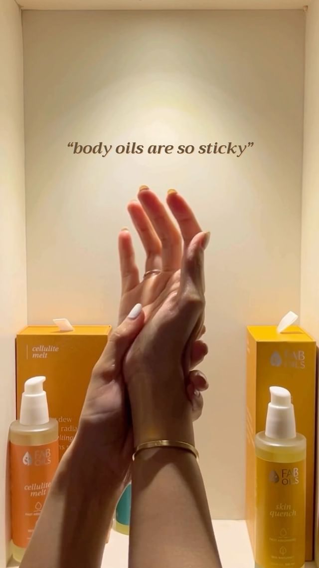 We’re saying goodbye to the sticky stereotype—body oils leave your skin soft, hydrated & so so moist