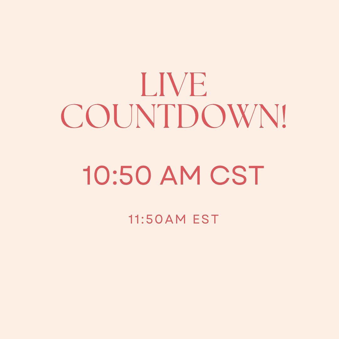 Pour your glasses and join us at 10:50 CST/11:50 EST for a champagne toast🥂
.
.
.⁣⁣
.
.
.
.⁣⁣
.
.
.