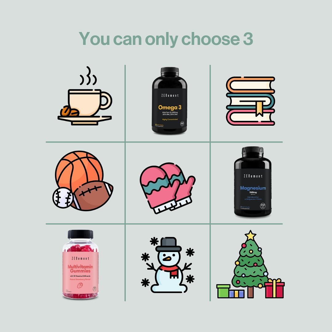 Here’s a challenge for you! Choose wisely: you can only choose 3 of these winter essentials. 
Which 