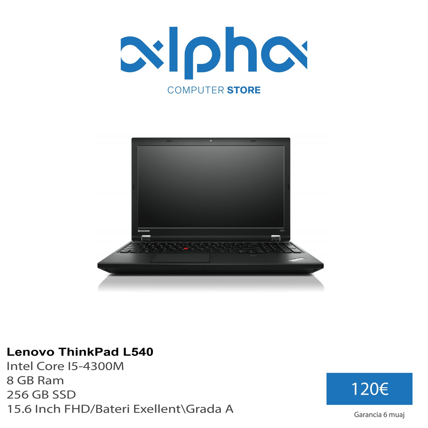 🔹Super Oferta🔹
🔹Lenovo ThinkPad L540
🔹Intel Core i5-4300M
🔹8GB RAM DDR3
🔹256 GB SSD New
🔹15.6