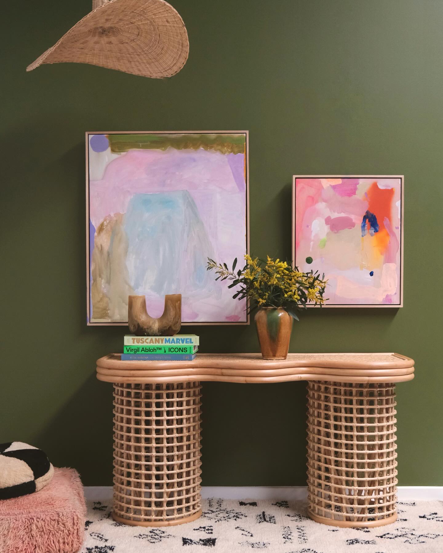 “ Maude “ and “ Lullaby “ limited edition canvas prints sustainably framed and hug side by side 🧡🧡