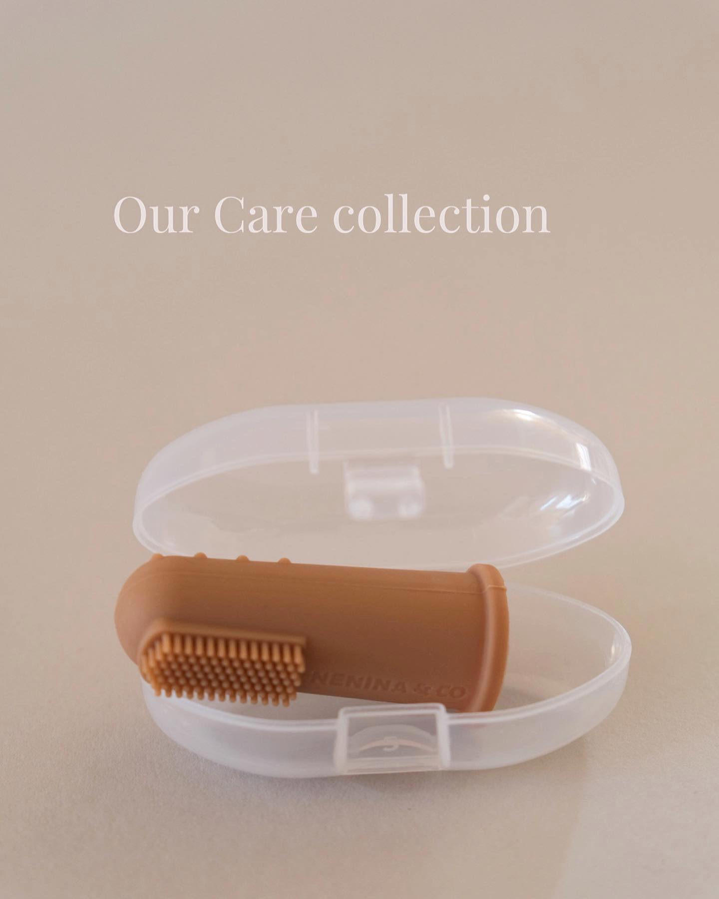 You can find these silicone finger toothbrushes for baby in our care collection. 

Remains of milk o
