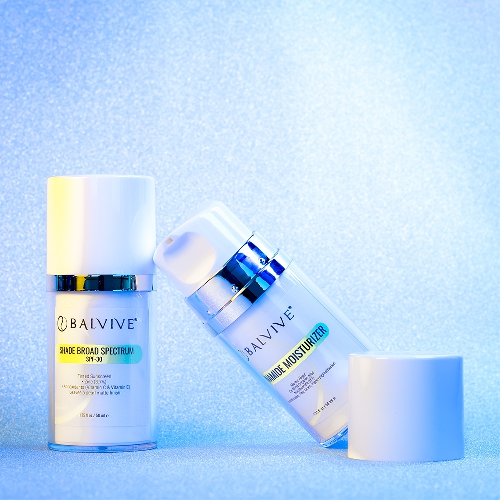 Shield and soothe with a duo designed to protect your skin's story. SPF meets Niacinamide: a narrati