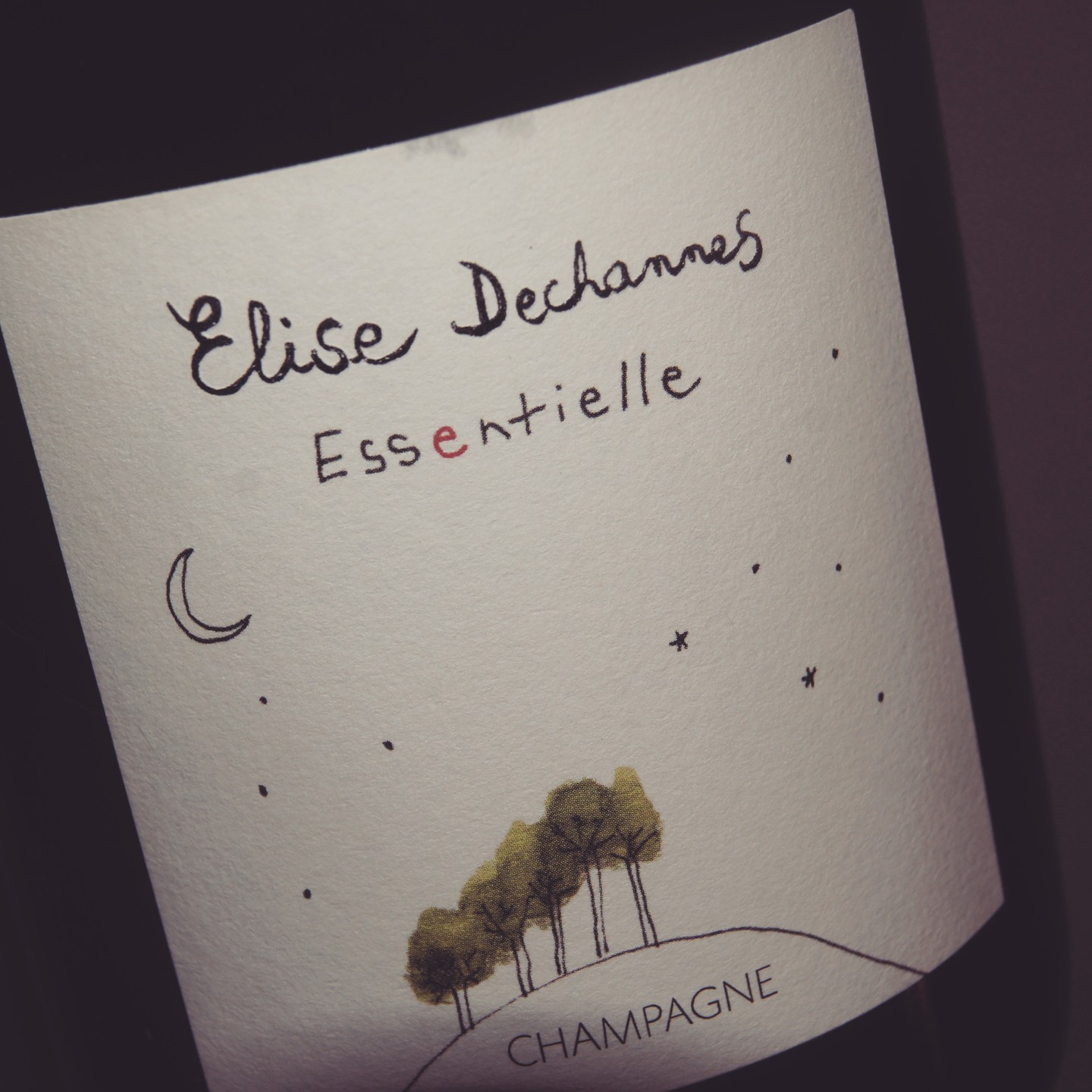 The Elise Dechannes Essentielle 2020, a Blanc de Noirs that was bottled on June 15, 2021, and underw