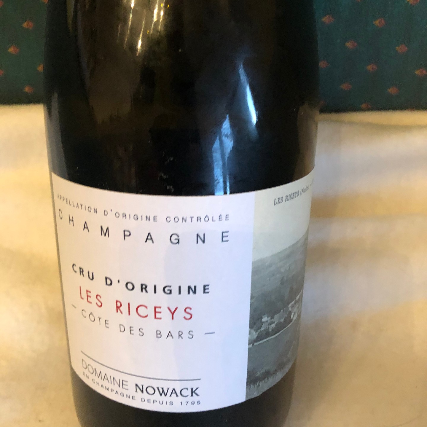 Domaine Nowack Cru d'Origine Les Ricey'S Côtes des Bar 100 % Pinot Noir. Degorged March 2022. I thin