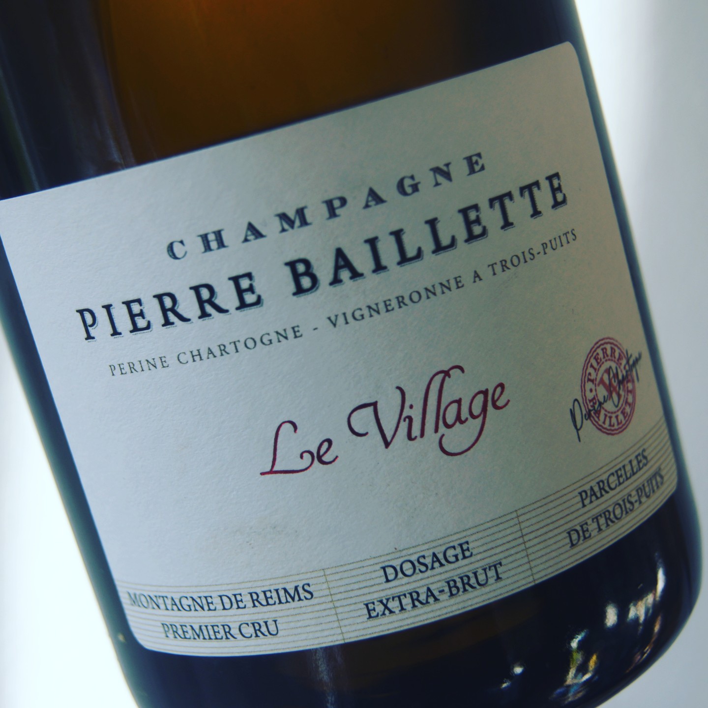 Pierre Baillette Le Village Montagne de Reims 1er Cru Extra Brut Parcelles De Trois-Puis

 Assemblag