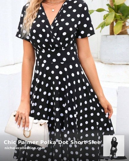 👜✨🔥 Chic Palmer Polka Dot Short Sleeve Dress 🔥⎆ ⎆ Only $39.99 right now ⎆ ►  Free shipping and an