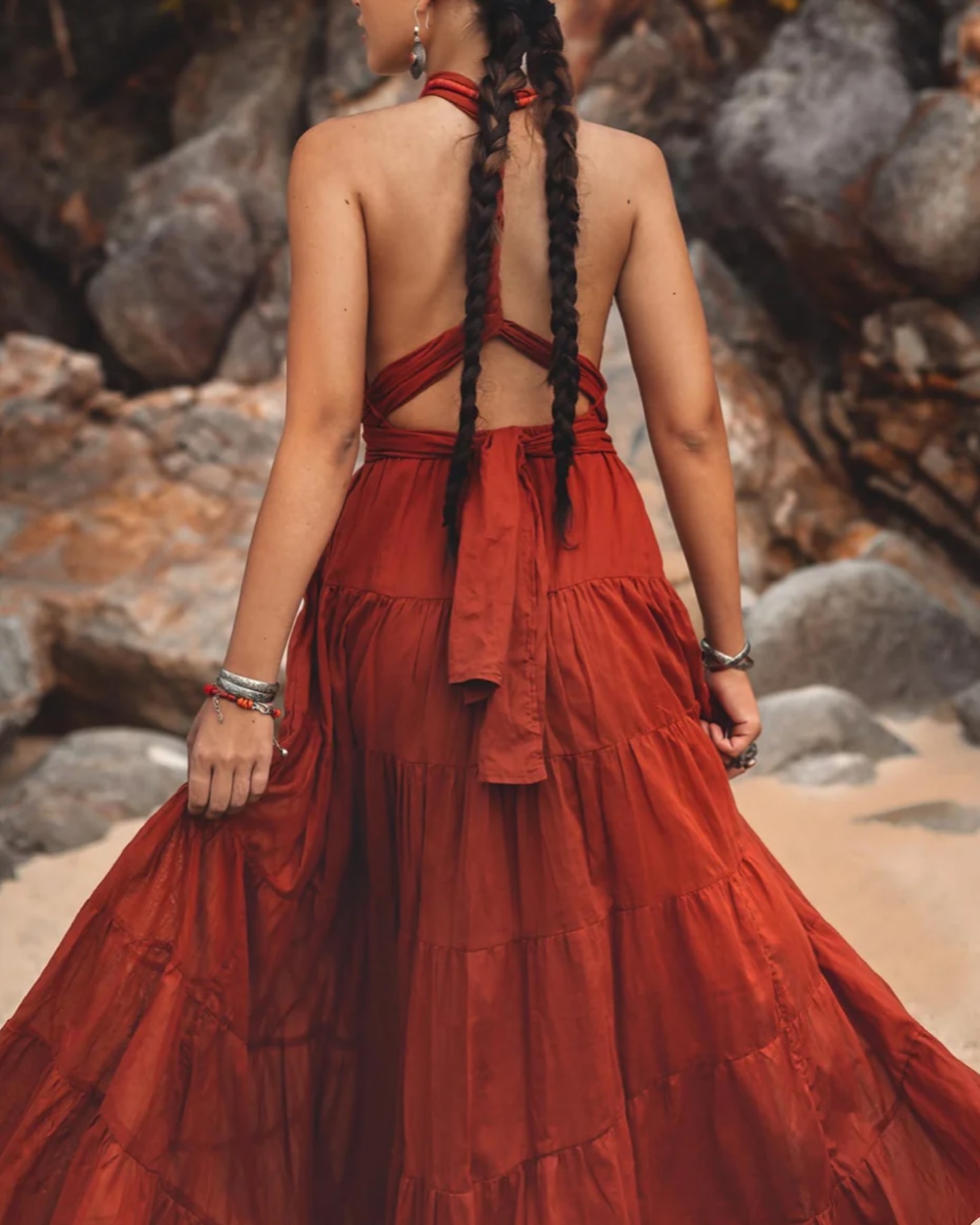 AYA Sacredwear :: Organic Cotton Multi-way Dress

size Small 

only worn to try on and for this vide