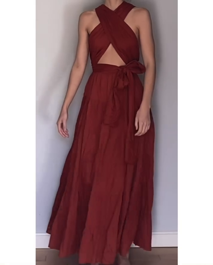 AYA Sacredwear :: Organic Cotton Multi-way Dress

size Small 

only worn to try on and for this vide