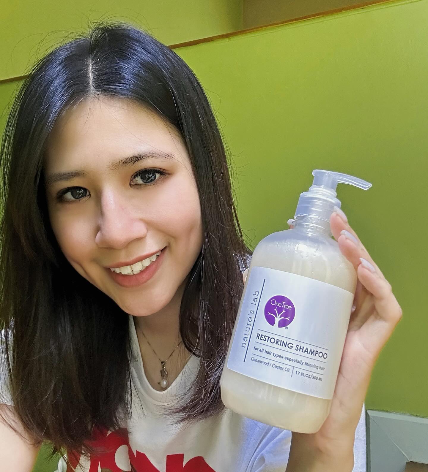 Love the feel and aroma of One Tree Restoring Shampoo after applying it on my hair during shower. Th