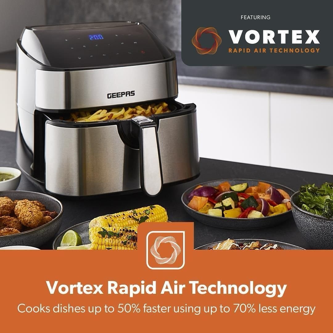 Découvrez la friteuse à air Geepas Vortex sur Nareshop.store, pour des repas croustillants, sains et