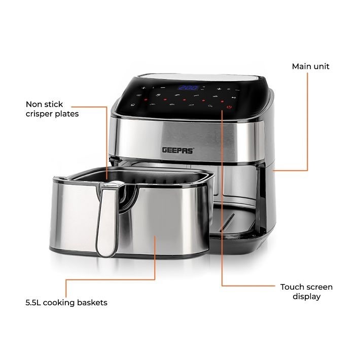 Découvrez la friteuse à air Geepas Vortex sur Nareshop.store, pour des repas croustillants, sains et