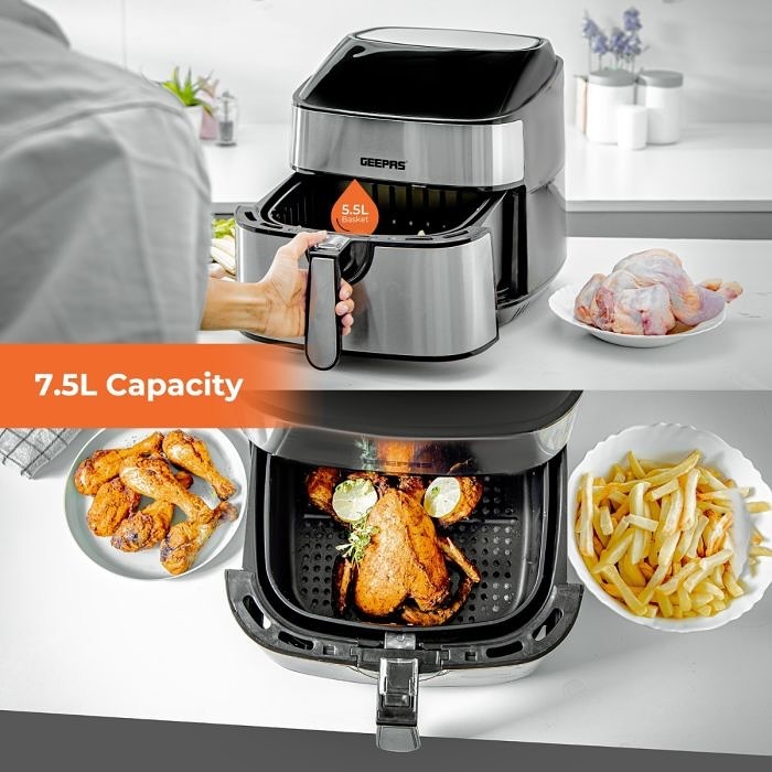 Découvrez la friteuse à air Geepas Vortex sur Nareshop.store, pour des repas croustillants, sains et