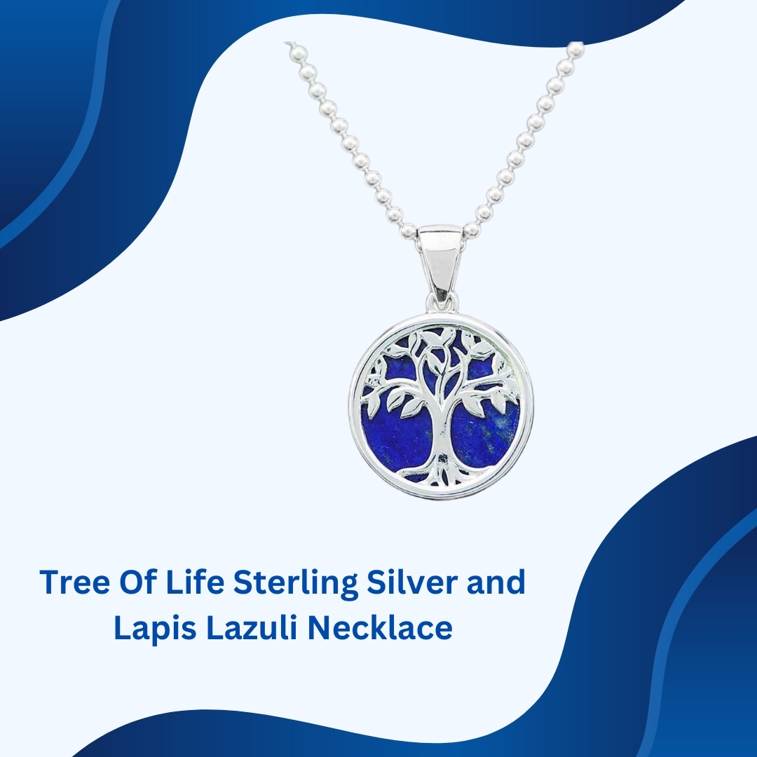 The Tree of Life symbol paired with lapis lazuli in jewelry creates a piece that is both visually st