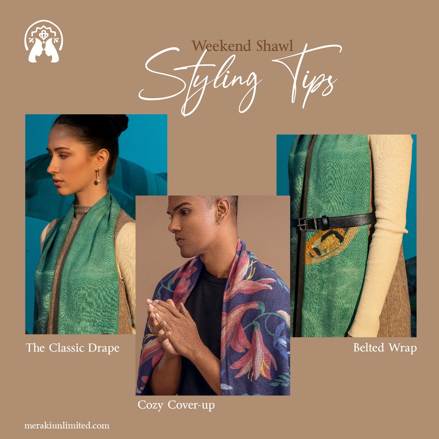 Looking for easy ways to elevate your weekend look? \nHere are 3 chic ways to style your Meraki shaw