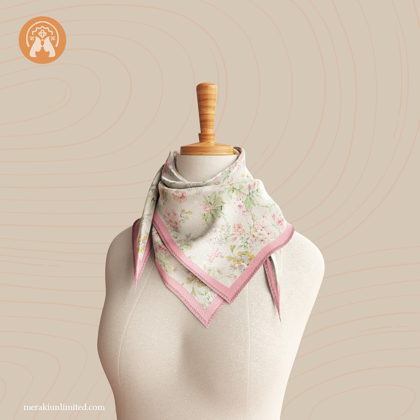 Add a touch of timeless charm to any outfit with our Pink Blossoms Floral scarf. Whether styled as a