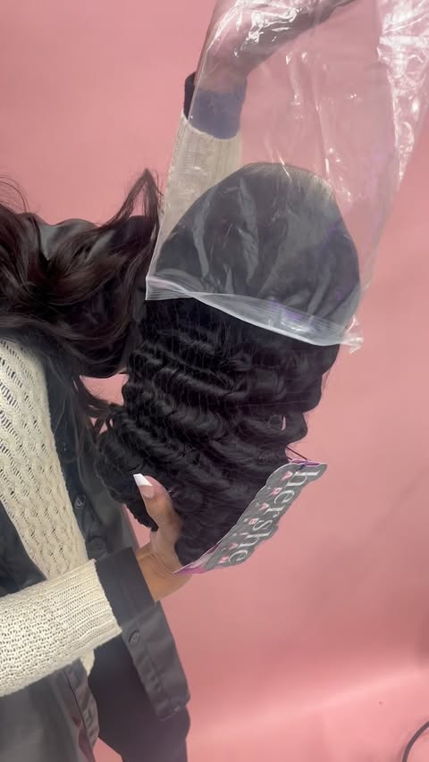Unpacking Hershe Arabian Deep Wave Wig 🔥 \n\nClick the link in bio to purchase #wigs #deepwave #dee