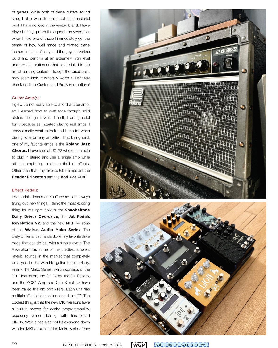 So stoked and honored to be featured on the @worshipmusicianmag ! Check out this buyers guide for so