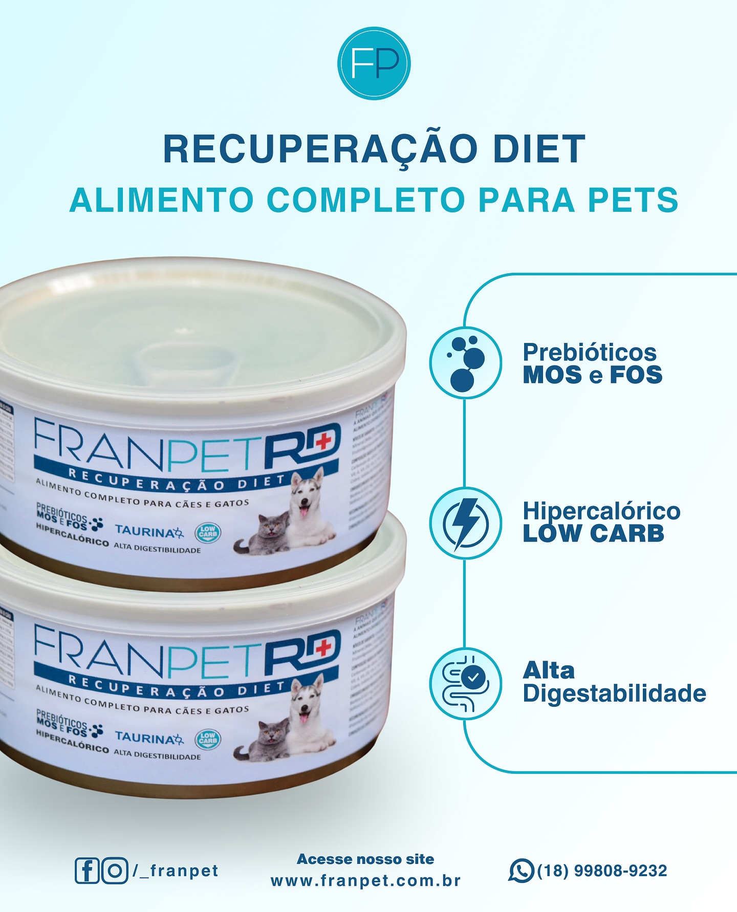 Seu pet está em processo de recuperação? A FranPet RD é a solução ideal! 🐶🐱\n\nPor que escolher Fr