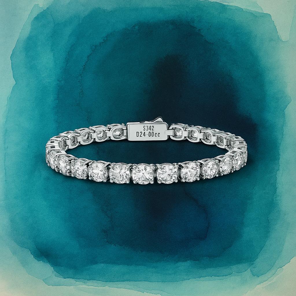Minimalism and brilliance in perfect harmony. This bracelet is set with moissanites, known for their