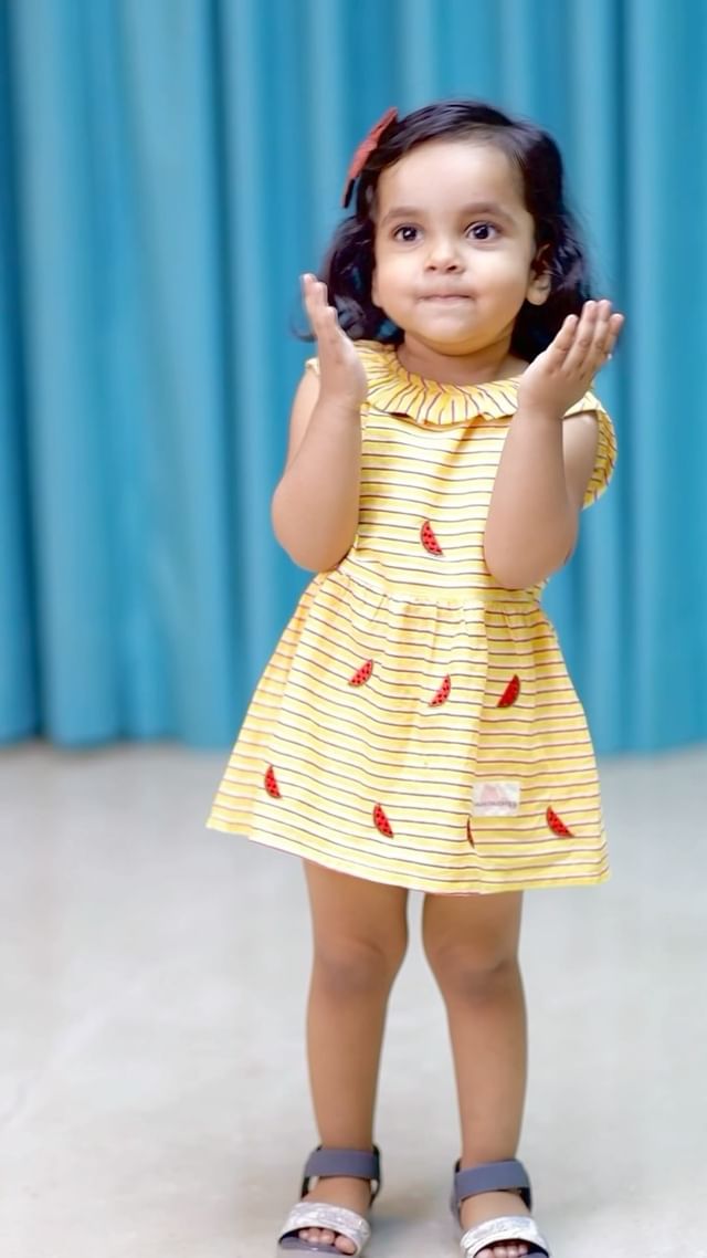 Sweet as Summer: Adorable yellow frock and shorts set with playful watermelon embroidery 🍉
.
.
#swe