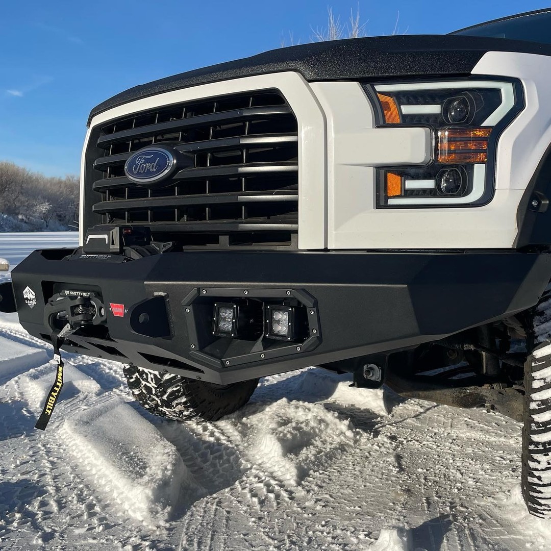 Ford F150 with #TrailFX flood and spot LED lights in the front and rear bumper
ðŸ“·: @scargotruckcap