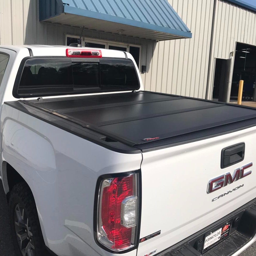 2022 GMC Canyon with #TrailFX hard tri-fold tonneau cover. 

There is still time to save up to$50 vi