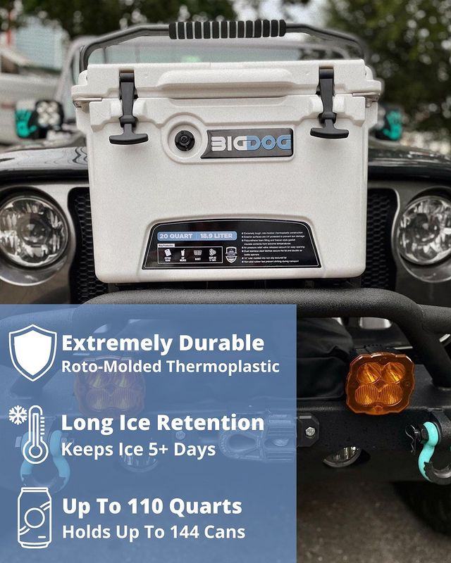 Make your next adventure a little cooler, with the BigDog Coolers. Perfect for a day out Jeeping, ov