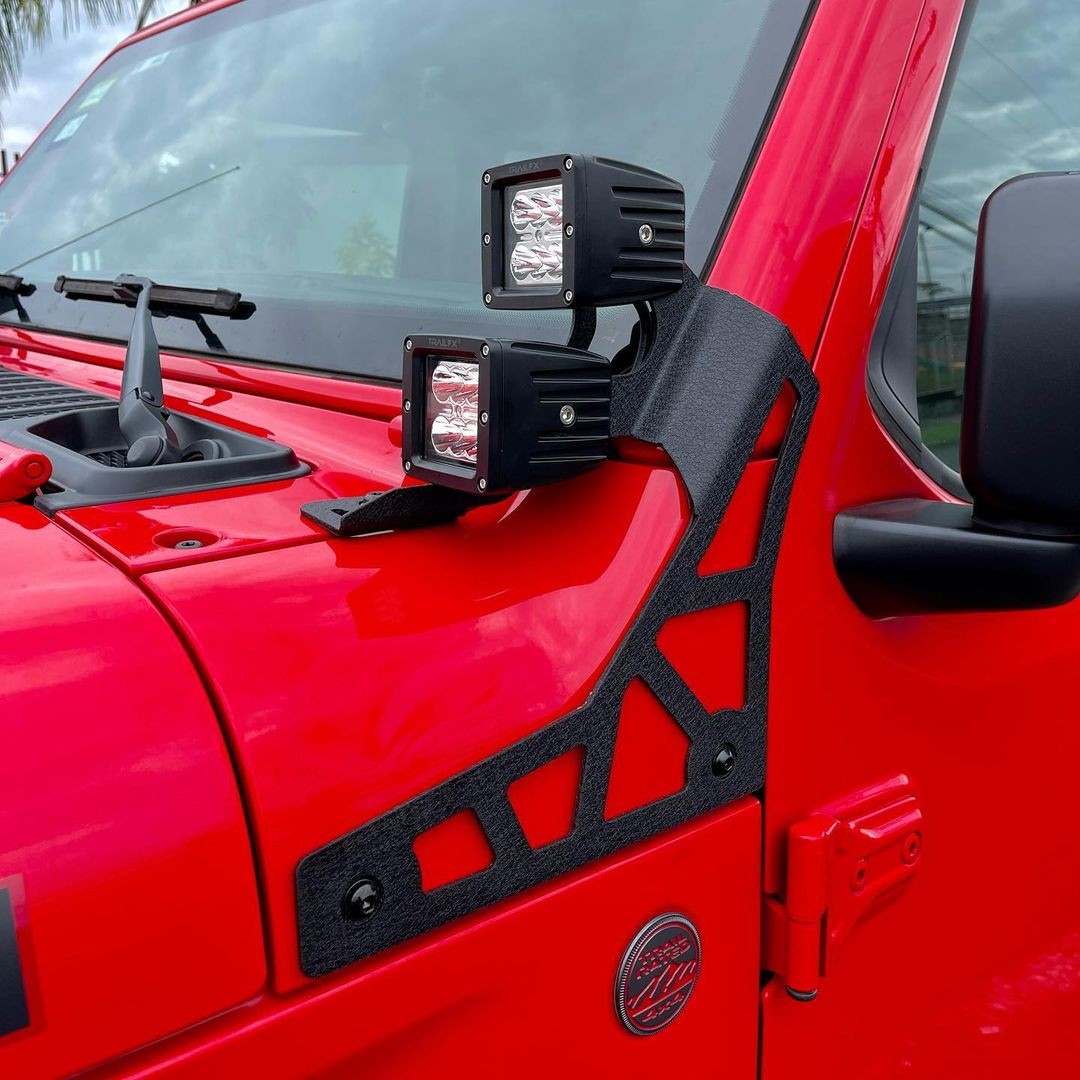 Jeep Wrangler with #TrailFX LED Cube Lights ðŸ’¥and now thru 11/30 when you spend $200 in TrailFX LE