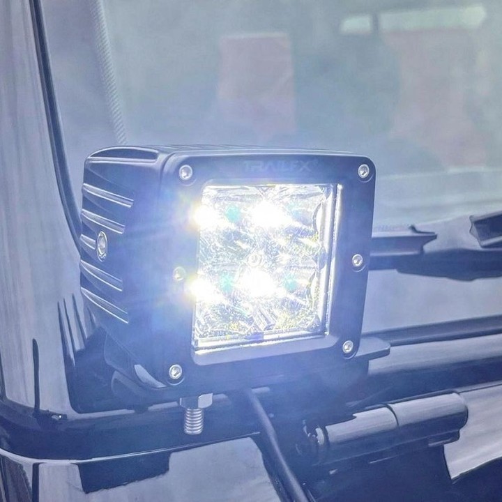 Jeep Wrangler with #TrailFX LED cube lights
ðŸ“·: @streetroadacc 
#feasterville #pennsylvania #shopl