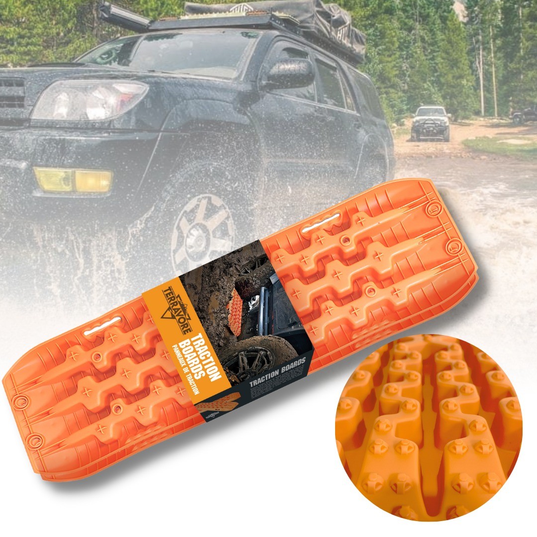 Now Available!

Terravore Traction Boards by TrailFX provide added traction for vehicles stuck in sa