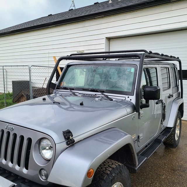 Jeep Wrangler with #TrailFX roof racks makes it easy to carry all your extra gear, rooftop tents, or