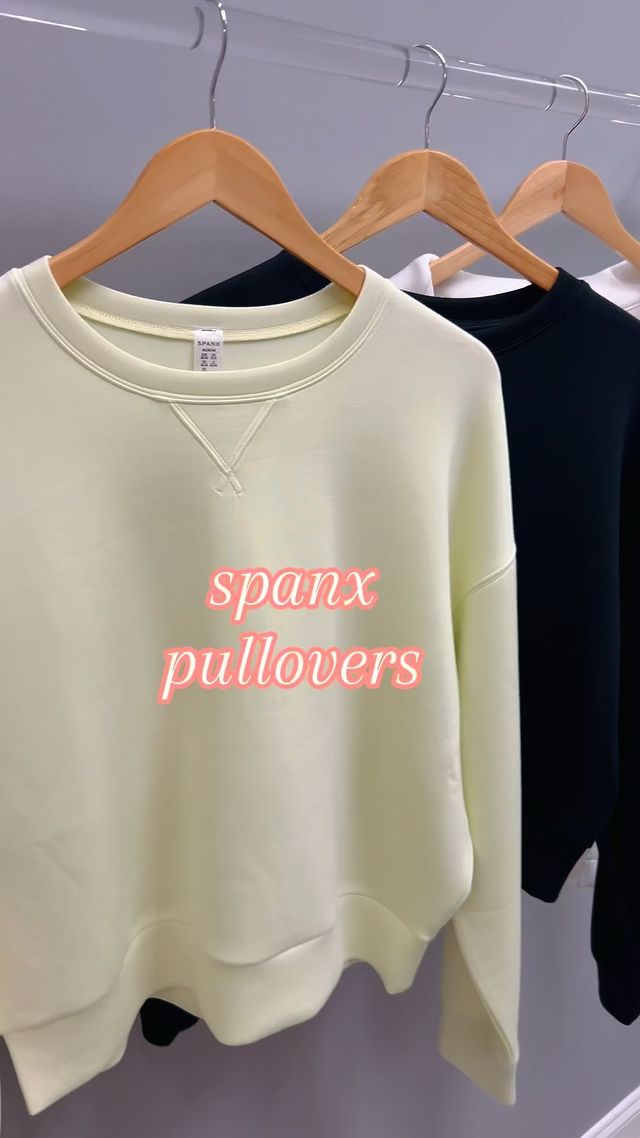 these @spanx pullovers are so COZY✨ & make for the perfect travel fit ✈️✈️✈️