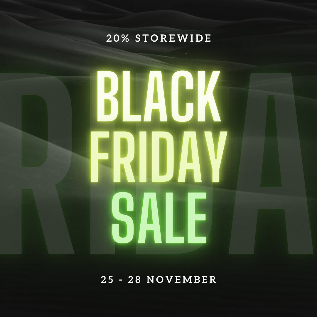 Black Friday Sale • 20% off storewide 🖤